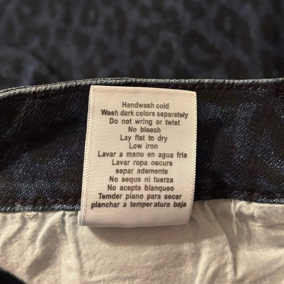 Judy Blue Denim Leopard Print Raw Hem Skinny Jeans Size 16W - Picture 8 of 9